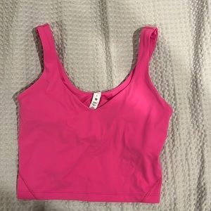 Luluemon women’s align tank top with bra.    Size 6. Pink
